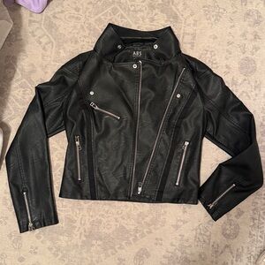 ABS Allen Schwartz Black Leather Jacket